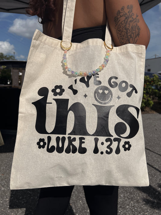 Luke 1:37 Tote Bag
