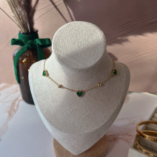 Leonarda Green and Gold Necklace