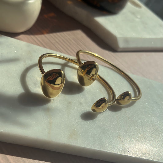 Asymmetric Gold Bangle