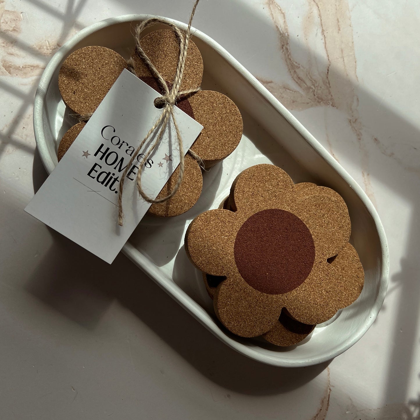 Flower Cork Coasters