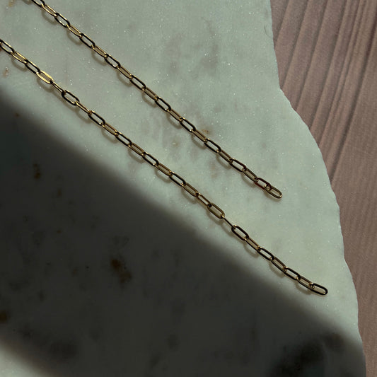 Small square paper clip necklace