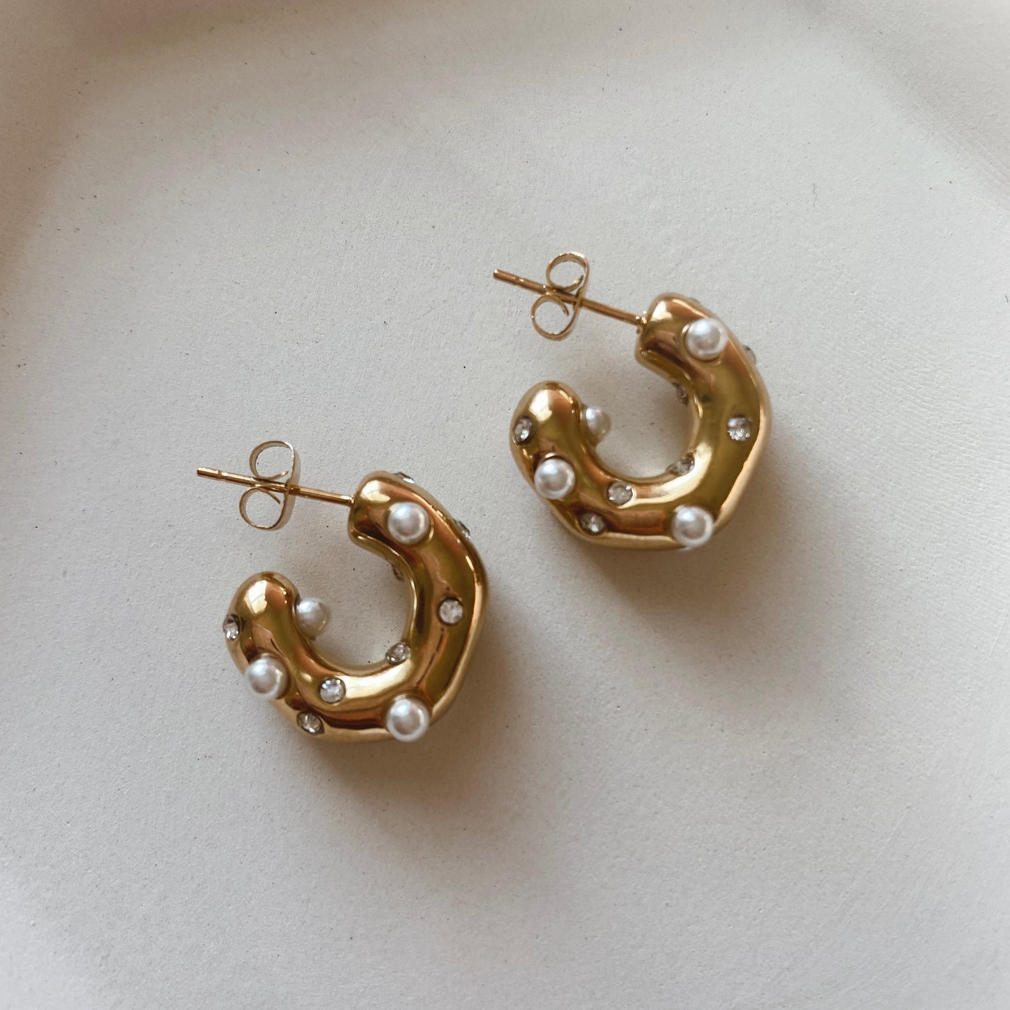 Mother of Pearl Hoops