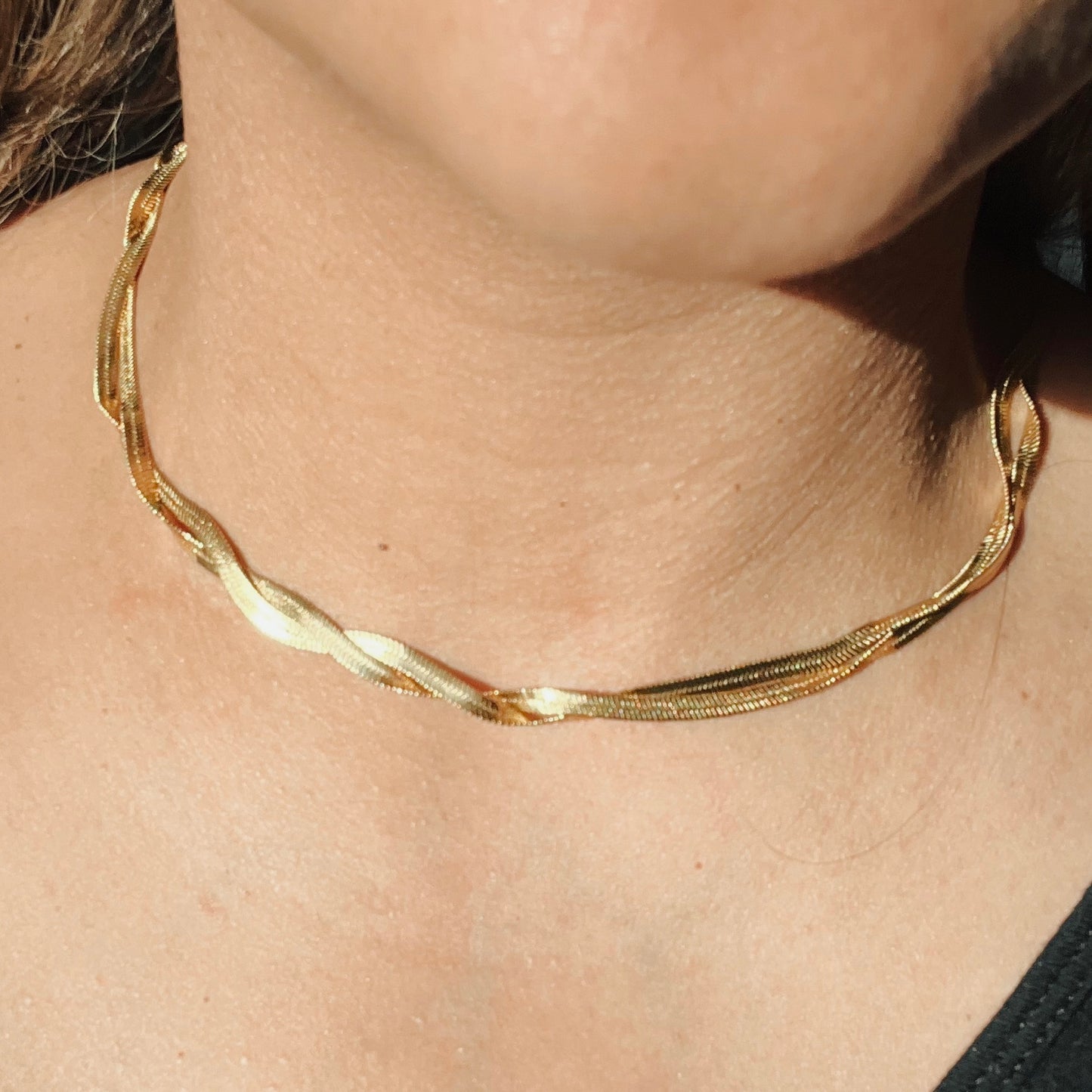 Double Snaky Gold Necklace